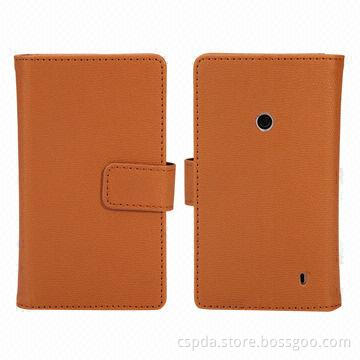 PU Leather Wallet Mobile Cases for Nokia Lumia 525, Different Colors and Styles Available